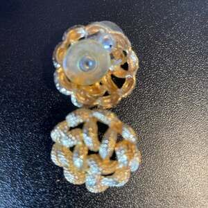 Vintage Monet Gold-Tone Braided Woven Knot Post Earrings